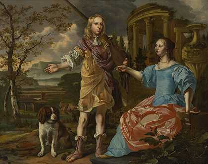 克里斯托弗·皮尔森的《猎人与女士的肖像》