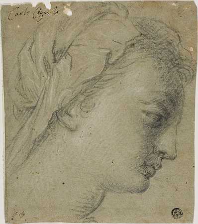 Carlo Cignani的《女性头部轮廓向右》