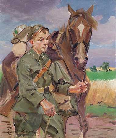Wojciech Kossak的《骑马的士兵》
