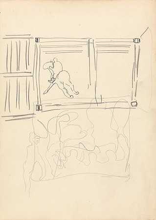 斯宾塞·弗雷德里克·戈尔（Spencer Frederick Gore）的《金牛洞装饰板、马和骑手设计》