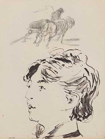 詹姆斯·恩索（James Ensor）的《带马的农夫》（Farmer with Horses Span），玛丽·科伦比（Marie Colombier）