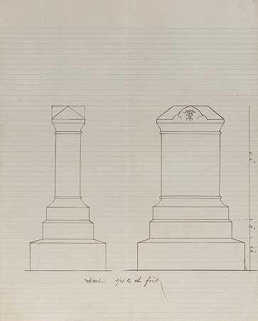 亚历山大·麦克斯韦的“墓碑设计（两个立面）”