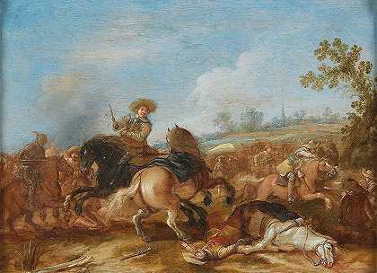Jan Martszen de Jonge的《骑兵交战》