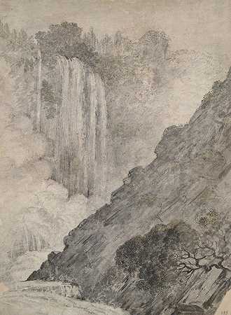凯撒·范·埃弗丁根的《带瀑布的山地风景》