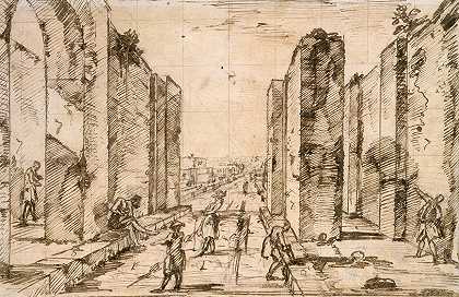 乔瓦尼·巴蒂斯塔·皮拉内西（Giovanni Battista Piranesi）的《穿过庞贝的赫库拉内姆门》