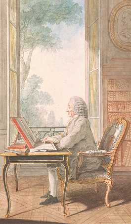 路易斯·卡洛吉斯·卡蒙泰尔的《写字台上的艾蒂安·劳雷奥特·德·方塞马格》