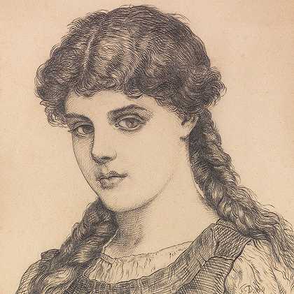 弗兰茨·冯·德弗雷格的《辫子女孩的肖像》
