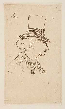 “查尔斯·波德莱尔的肖像，埃杜尔·马内的侧写