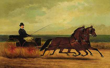 亨利·柯林斯·比斯彭的《一对小马》