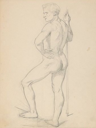 Józef Simmler的《画作守护者的裸体研究》