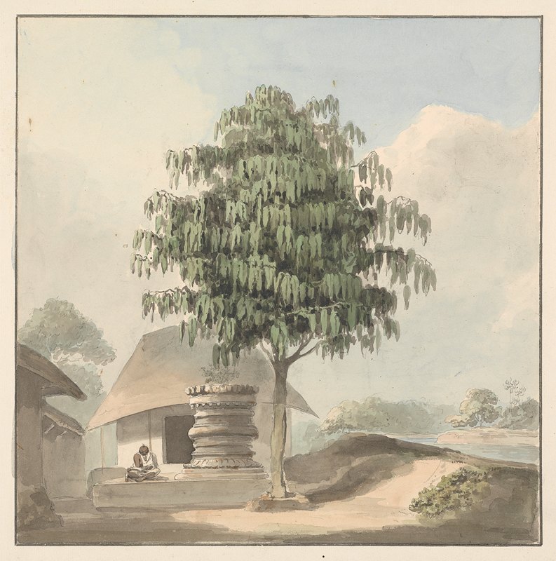 塞缪尔·戴维斯的《坐在树下基座附近的圣人》