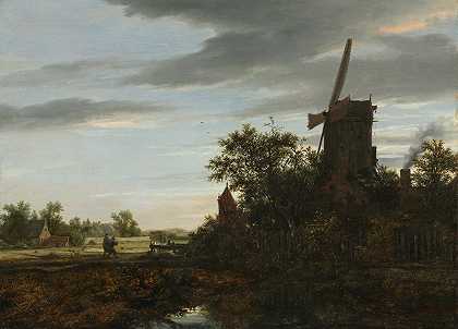 雅各布·范·鲁伊斯代尔的《风车风景》