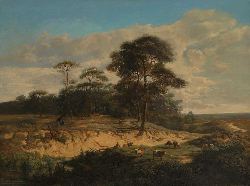 Lodewijk Juliaan Fuchs的《Kalmthout附近的风景》