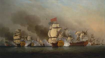 塞缪尔·斯科特（Samuel Scott）的《海军中将乔治·安森爵士在菲尼斯特尔角的胜利》
