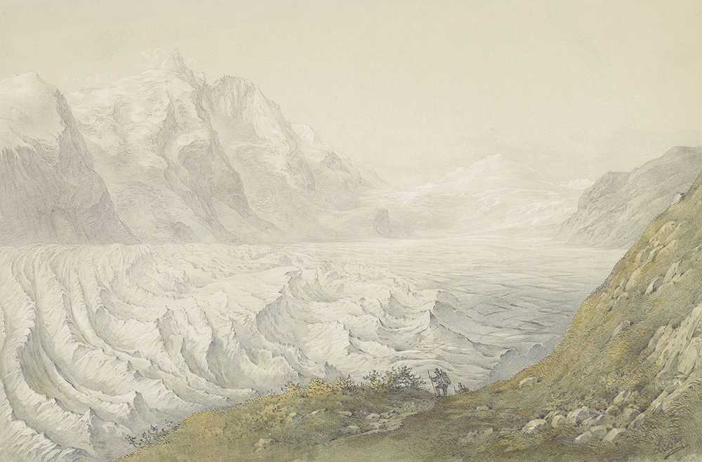 Karoly Lajos Libay的《Heiligenblut附近的Pasterze冰川》