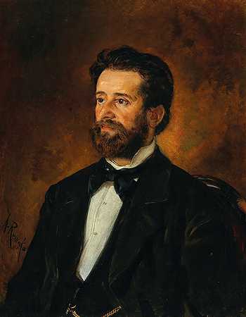 “安东·罗马科的建筑师约翰·德·科莱（1840-1889）肖像