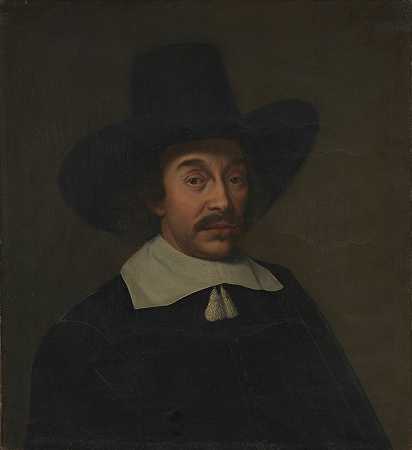保卢斯·亨尼金（Paulus Hennekyn）的《一个人的肖像》，可能是扬·德·胡格（Jan de Hooghe，1608-1682）