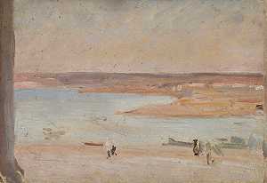 扬·奇·格林斯基的《沙漠风景与河流》
