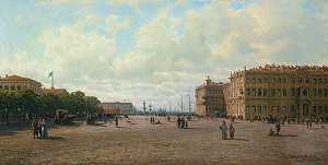 彼得·彼得罗维奇·韦雷什查金的《圣彼得堡宫殿广场风景》