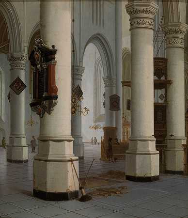 亨德里克·科内利兹（Hendrick Cornelisz）在代尔夫特2号新建教堂“Nieuwe Kerk”的内部