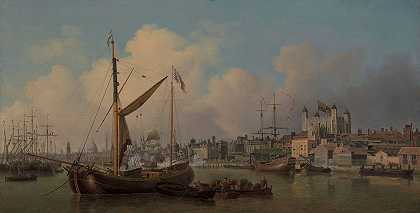 塞缪尔·斯科特（Samuel Scott）的《伦敦塔观景图，假设在陛下生日》