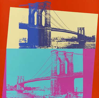 布鲁克林大桥，1983年。-安迪·沃霍尔。