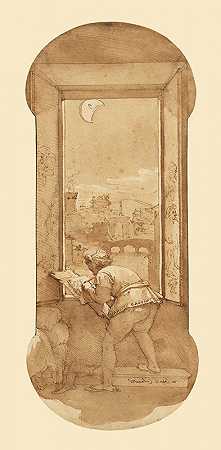Federico Zuccaro《卡拉布雷斯之家月光下的塔迪奥绘画》