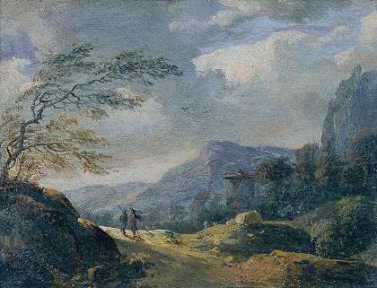 Johann Christian Brand的《小山景》