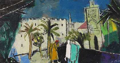 阿拉伯街景，1965/66。-弗朗茨·泽弗·富尔
