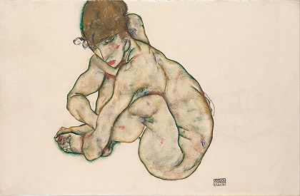 埃贡·席勒的《蜷缩的裸女》