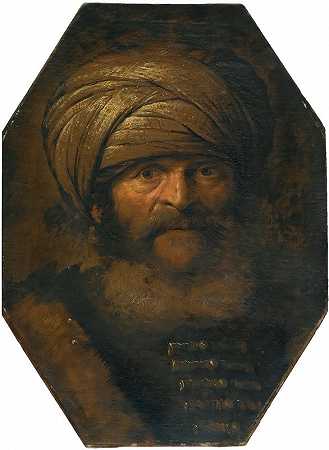乔瓦尼·贝内德托·卡斯蒂格里奥内的《一个戴着头巾的胡子男人》