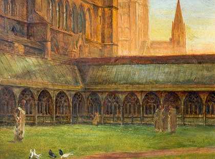 爱德华·理查德·泰勒的《林肯大教堂-修道院》