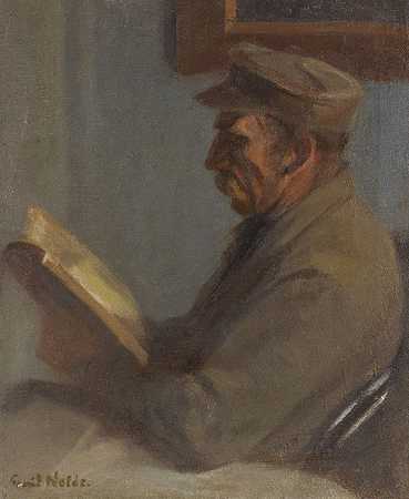 汉斯·汉森（艺术家的兄弟），1899年。-埃米尔·诺德