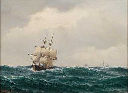 卡尔·埃米尔·巴格（Carl Emil Baagøe）的《海上绘画II》