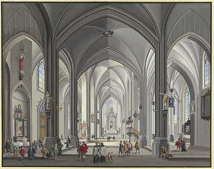 1790年，约翰·路德维希·恩斯特·摩根斯特恩（Johann Ludwig Ernst Morgenstern）的《弥撒》（the Mass）中的一位牧师写道：“从哥特式大厅教堂的内部看去，里面有许多身着17世纪服装的楼梯人物。”