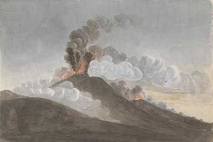 艾萨克·威尔德的《火山喷发中的维苏威》