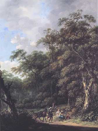 Roelof Jansz.van Vries的《牧羊人与埃尔米尼亚的森林风景》