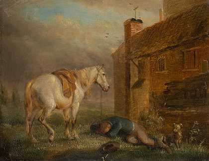 《沉睡的马夫和骏马》（Eugène Joseph Verboechoven）