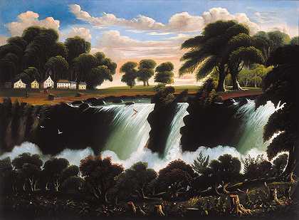 托马斯·钱伯斯（Thomas Chambers）的《罗切斯特的Genesee Falls》