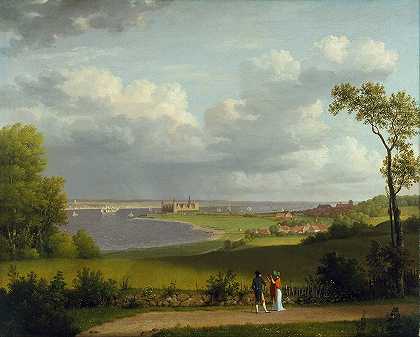 克里斯托弗·威廉·埃克斯伯格（Christopher Wilhelm Eckersberg）的《克伦堡城堡北面景色》