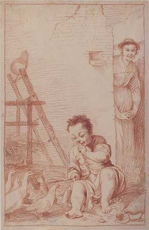 朱塞佩·玛丽亚·克雷斯比（Giuseppe Maria Crespi）的《马可法发现贝托尔迪诺试图孵化鸡蛋》