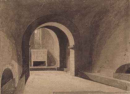 约翰·塞尔·科特曼的《诺曼底鲁昂圣热尔维的墓地》