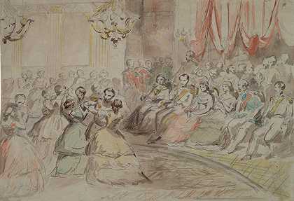 君士坦丁·盖斯（Constantin Guys）的《国家舞会，大概是拿破仑三世》