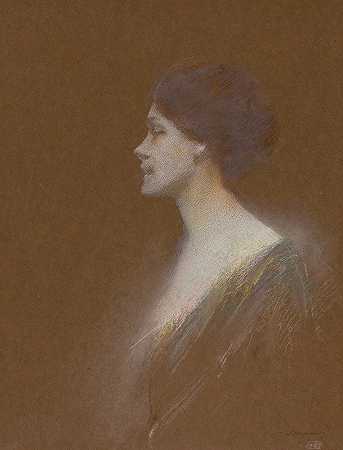 托马斯·威尔默·德温的《一个女人的肖像》