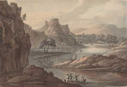 罗伯特·亚当的《带城堡的河流风景》