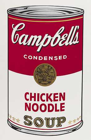 坎贝尔汤I：鸡肉面，1968年。-安迪·沃霍尔。