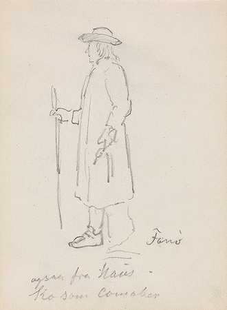 “阿道夫·蒂德曼德（Adolph Tidemand）的《Fanø》中穿着西装的曼恩人物