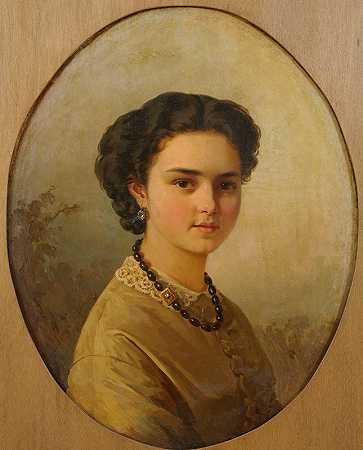 朱莉·威廉明·哈根·施瓦茨的《女士肖像》