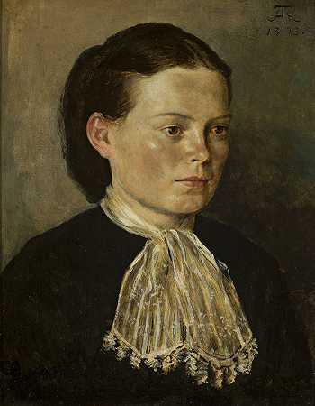汉斯·托马的《艺术家姐姐阿加特的肖像》