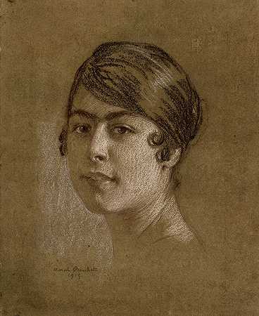 马塞尔·巴斯切特的《年轻女人的头像》
